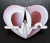 Кулон с халцедоновой камеей на карнелиане 11,86 карата и муассанитами