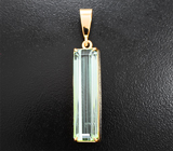 Кулон с крупным зеленым турмалином 14,52 карата