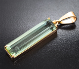 Кулон с крупным зеленым турмалином 14,52 карата