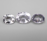 Набор из 3 пастельно-лавандовых шпинелей 2,27 карата