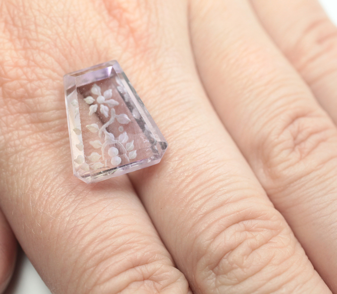 Аметрин авторской огранки 15,97 карата