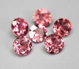Набор из 6 розовых турмалинов 5,23 карата