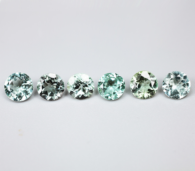 Набор из 6 турмалинов 5,43 карата