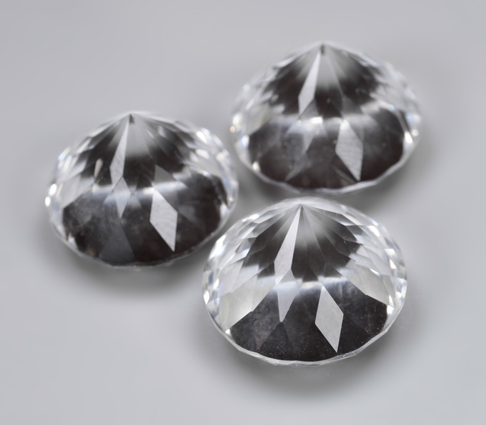 Набор чистейшего бесцветного кварца португальской огранки 39,8 карата