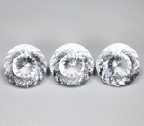 Набор чистейшего бесцветного кварца португальской огранки 33,4 карата