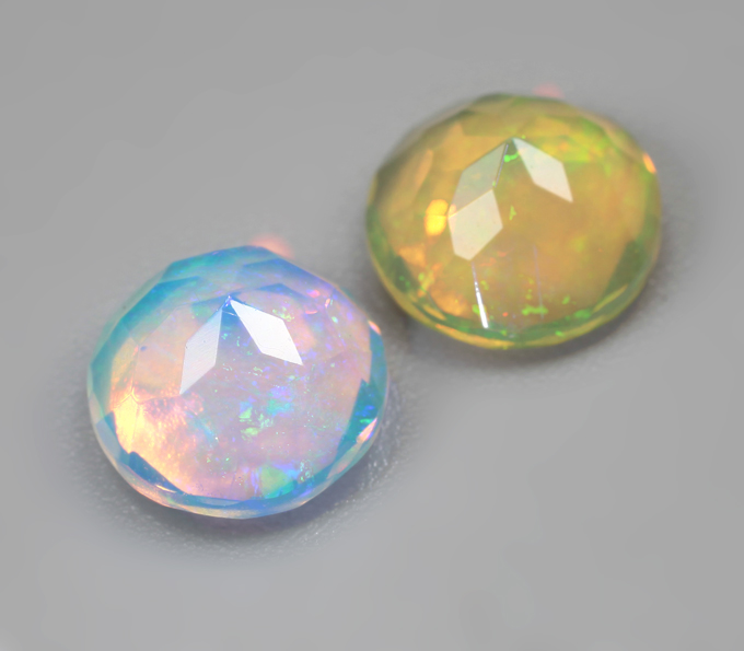 Пара ограненных эфиопских опалов 1,84 карата