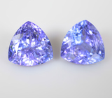 Пусеты с насыщенными танзанитами 2,73 карата