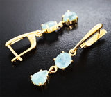 Серьги с параиба турмалинами 3,63 карата