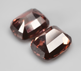 Крупная пара чистейших оранжевых цирконов 6,17 карата