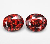 Редкая пара красных цирконов 5,18 карата