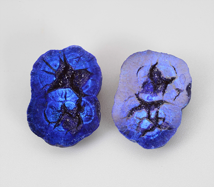 Крупная пара уральских азуритов 23,79 карата