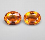 Пара цитринов мадейра 3,92 карата