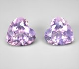 Пара чистейших лавандовых аметистов 13,06 карата