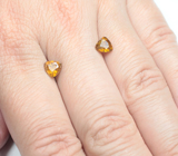 Пара оранжевато-желтых сфалеритов 1,89 карата