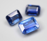 Набор из 3 васильковых кианитов 5,35 карата