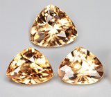 Крупный набор из 3 гессонитов гранатов 5,13 карата