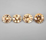 Набор из 4 гессонитов гранатов 5,73 карата