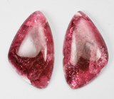 Редкая крупная пара забайкальских рубеллитов 20,94 карата