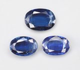 Набор из 3 насыщенных васильковых кианитов 3,25 карата