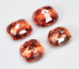 Набор из 4 красно-оранжевых шпинелей 3,42 карата