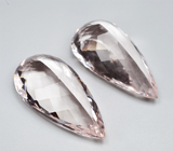 Эксклюзивный размер! Чистейшая пара бразильских морганитов 44,45 карата