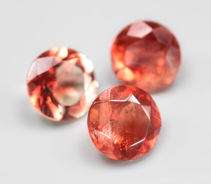 Набор из 3 орегонских солнечных камней 2,79 карата