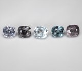 Крупный набор из 5 шпинелей 6,73 карата