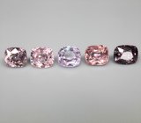 Крупный набор из 5 шпинелей 6,2 карата
