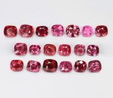 Крупный набор из 19 шпинелей 7,56 карата