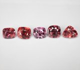 Крупный набор из 5 шпинелей 7,31 карата