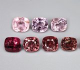 Крупный набор из 7 шпинелей 6 карат
