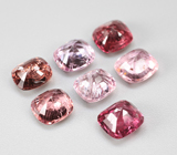 Крупный набор из 7 шпинелей 6 карат