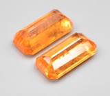 Пара спессартинов гранатов редкой огранки 5,73 карата