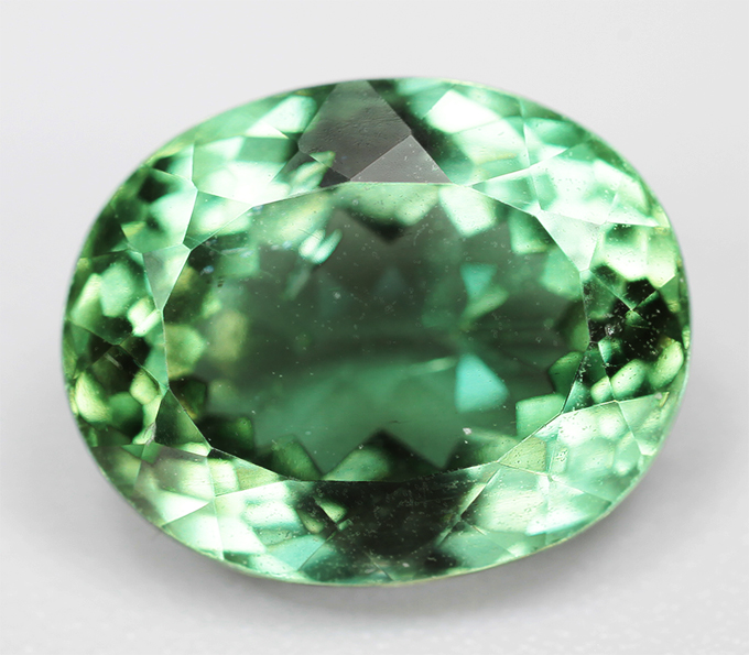 Редкий цвет! Голубовато-зеленый "неоновый" апатит 2,54 карата