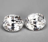 Пара бесцветных цирконов высокой чистоты 3,49 карата