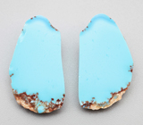 Крупная пара казахстанской бирюзы 17,06 карата