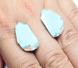 Крупная пара казахстанской бирюзы 17,06 карата