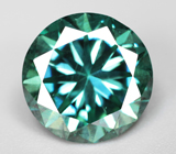 Голубовато-зеленый муассанит 2,93 карата