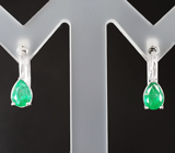Серьги с изумрудами 0,85 карата