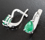 Серьги с изумрудами 0,85 карата