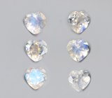 Набор ограненного цейлонского лунного камня 5 карат