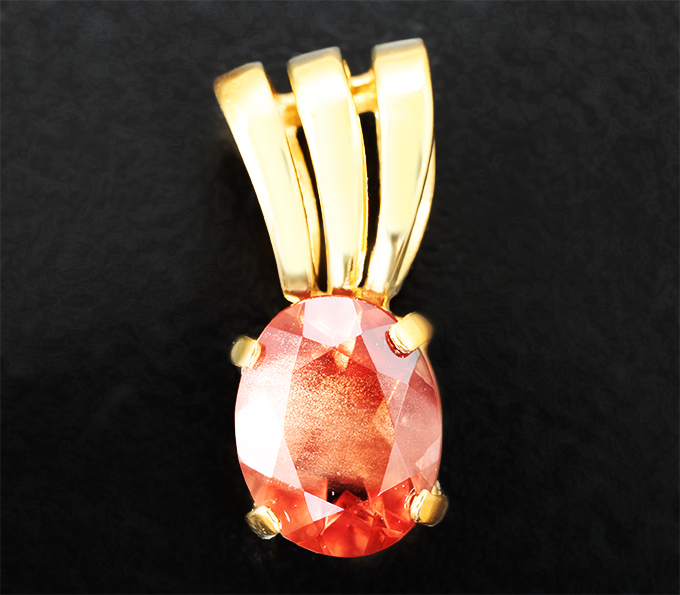 Серебро 925 Кулон с орегонским солнечным камнем 1,57 карата
