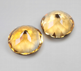 Крупная пара чистейших цитринов 19,83 карата