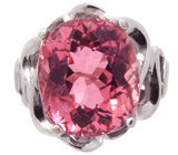 Кольцо с красивым розовым турмалином Серебро 925