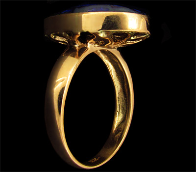 Кольцо с роскошным австралийским болдер опалом