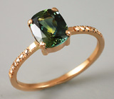 Кольцо с полихромным сапфиром и бриллиантами