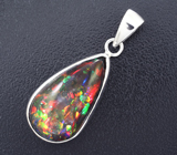 Кулон с кристаллическим черным опалом 7,98 карата