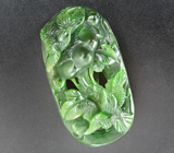 Крупный! Резной зеленый нефрит 142,02 карата