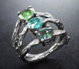 Кольцо с редкими гранатами со сменой цвета 3,73 карата