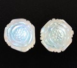 Пара резных луных камней 23,65 карата